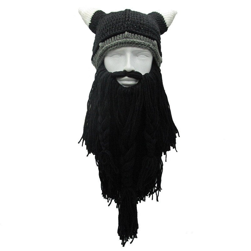 Bonnet-Barbe Viking tricoté (Offre de Noël)