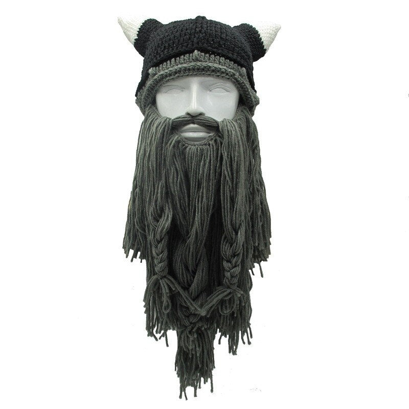 Bonnet-Barbe Viking tricoté (Offre de Noël)